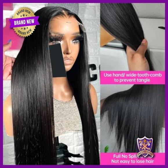 13x6 Full Lace Frontal Wig Brazilian Human Hair Glueless 20 Inch